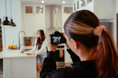 Creator filming product content at home representing the creator economy