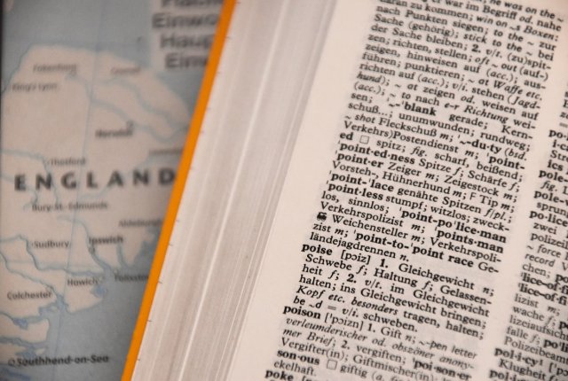Open dictionary pages representing language targeting in Google Ads
